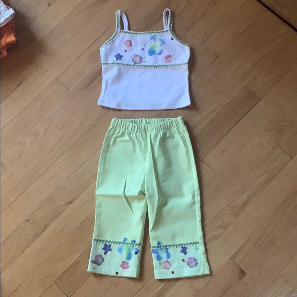 Toddler’s matching set summer tank top and pants